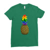 rainbow pineaplle Ladies Fitted T-Shirt