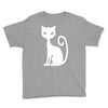 white cat funny Youth Tee