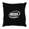geek inside Throw Pillow