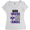 my dad was so brave god made him an angel Women's Triblend Scoop T-shirt