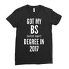 bs degree funny graduation Ladies Fitted T-Shirt