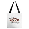December Peeking Out Baby Girl Tote Bags