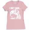i dont snore i dream i`m a 4 x 4 Ladies Fitted T-Shirt