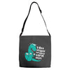t rex skipped too many arm days Adjustable Strap Totes
