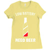 low battery   need beer Ladies Fitted T-Shirt