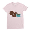 coffe squirrel Ladies Fitted T-Shirt