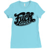 fuck cancer (2) Ladies Fitted T-Shirt