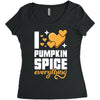 I Love Pumpkin Spice Everything Women's Triblend Scoop T-shirt