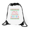this is my ugly sweater Drawstring Bags