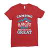 Camping Is Like Sex Ladies Fitted T-Shirt