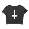 wasted youth inverted cross indie geek swag funny Crop Top