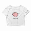 happy pig Crop Top