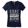 Born In August Women's V-Neck T-Shirt