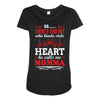 There's This Boy Who Stole My Heart He Calls Me Momma Maternity Scoop Neck T-shirt