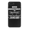 never underestimate an old man who was born in january iPhone 7 Plus Case
