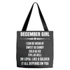 Super December Girl Tote Bags