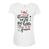 Tough She Be But Little She Is Fierce Maternity Scoop Neck T-shirt