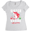 sister shark doo doo doo family matching Women's Triblend Scoop T-shirt