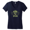 these guns stun Women's V-Neck T-Shirt