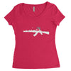 banksy style ak47 art   funny Women's Triblend Scoop T-shirt