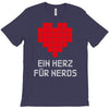 nerd shirt design  herz f&uuml;r nerds computer gaming fun big bang minecr T-Shirt