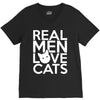 real men love cats (4) V-Neck Tee