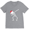 skeleton dabbing christmas V-Neck Tee