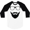beard and glasses 3/4 Sleeve Shirt