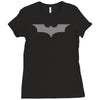 uomo batman bruce wayne logo stampa argento cinema&amp;tv Ladies Fitted T-Shirt