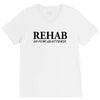 funny t shirt rehab is for quitters rude tee offensive shirt V-Neck Tee