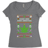 smoke weed every christmas Women's Triblend Scoop T-shirt