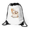 the dude abides Drawstring Bags