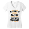 Super Cool Father Of A Freaking Awesome Daughter Women's V-Neck T-Shirt