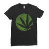 cannabis finger printing Ladies Fitted T-Shirt