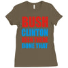 bush clinton large Ladies Fitted T-Shirt