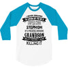Super Cool Stepmom Of A Freaking Awesome Grandson 3/4 Sleeve Shirt