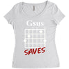 gsus saves chord Women's Triblend Scoop T-shirt