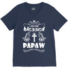 I Am One Blessed Papaw V-Neck Tee
