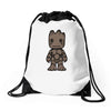 friendly tree Drawstring Bags