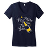 no 'pagne no gain Women's V-Neck T-Shirt