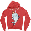 cute kawaii narwhals are cute Zipper Hoodie