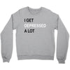 i get deppresed a lot Crewneck Sweatshirt