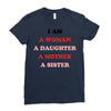 i Am A Woman A Daughter A Mother A Sister Ladies Fitted T-Shirt