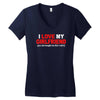 i love my girlfriend Women's V-Neck T-Shirt
