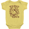 blind love fire heart Baby Onesie