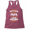 Super Cool Papa Of A Freaking Awesome Son Racerback Tank