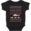 christmas ugly shark Baby Bodysuit