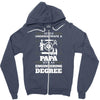Never Underestimate A Papa With An Engineer Degree Zipper Hoodie