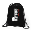 big fan of fast food Drawstring Bags