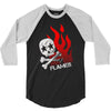skull &amp; flames 3/4 Sleeve Shirt